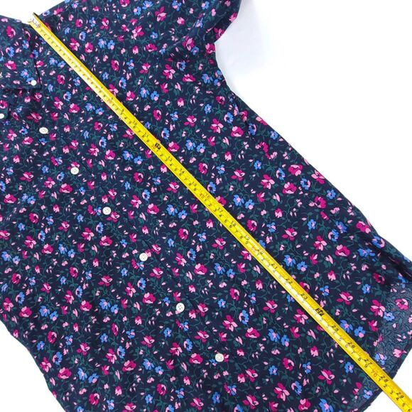 NEW Bonobos Slim Fit Short Sleeve Resort Button Down Shirt Navy Floral Medium - Picture 4 of 6